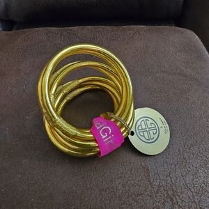 Budhagirl AWB Gold Bangle Bracelet Set